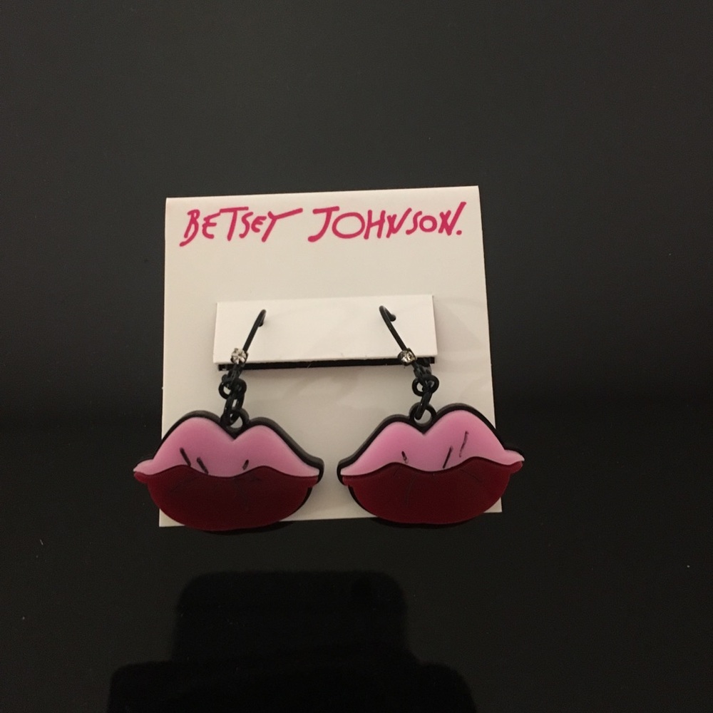 Betsey Johnson Lip Earrings
